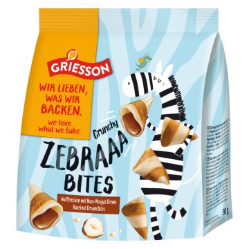 Knapp übers MHD: Griesson Zebraaa Bites 90g