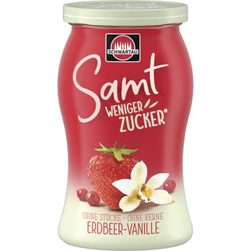 Schwartau Samt weniger Zucker Erdbeer-Vanille 255g