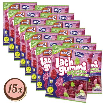 Multipack: 15x nimm2 Lachgummi Märchenprinzen á 300g