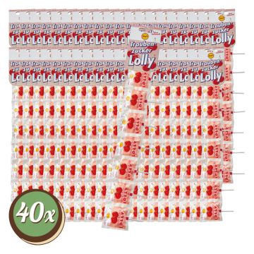 Multipack: 40x Frigeo TZ Lollyketten Kirsch 40x7x7,5g 52,5g