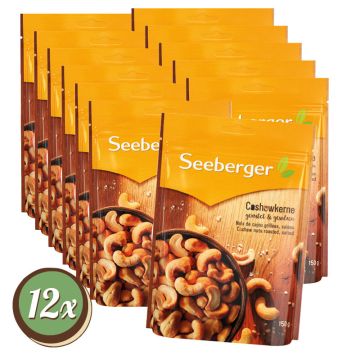 Multipack: 12x Seeberger Cashewkerne Geroestet Gesalzen á 150g