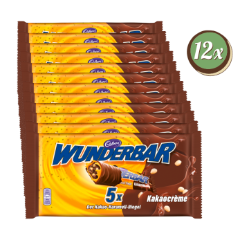 Multipack: 12x Cadbury Wunderbar Kakao 5x37g = 2200g