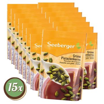 Multipack: 15x Seeberger Gruene Pistazienkerne á 60g