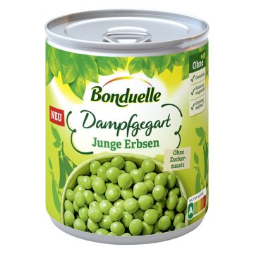 Bonduelle Junge Erbsen Dampfgegart 850ml / 610G