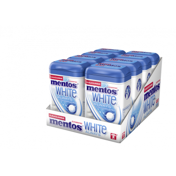 Multipack: 8x MENTOS Kaugummi Gum White Peppermint 100er = 8 x 88g