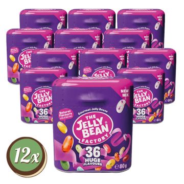 Multipack: 12x The Jelly Bean Factory 36 Huge Flavours á 80g