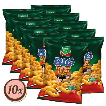 Multipack: 10x funny-frisch Big Erdnuss Flippies á 175g