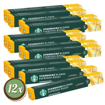 Multipack: 12x Starbucks Blonde Espresso Roast by Nespresso á 10 Kapseln = 636g