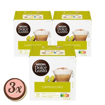 Multipack: 3x NESCAFE DOLCE GUSTO Cappuccino á 16 Kapseln = 3x 186,4g