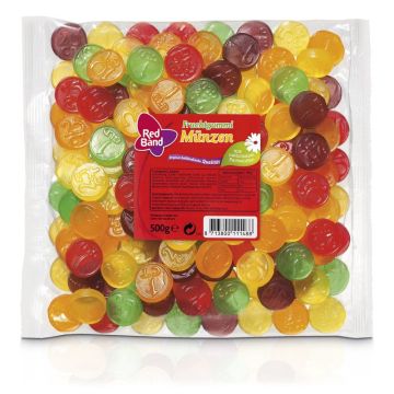 Red Band Fruchtgummi Münzen 500g Family Beutel