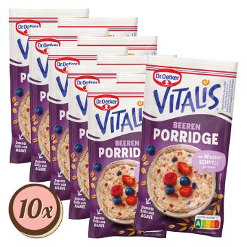 Multipack: 10x Dr. Oetker Vitalis Porridge Beeren á 56g