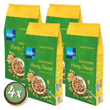 Kölln Knusper Honig-Nuss Hafer-Müsli 4x 1700g