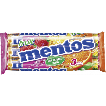 MENTOS Frucht 3er-Pack = 114g