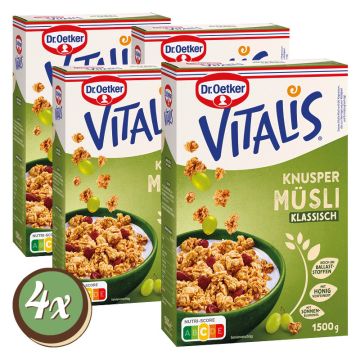 Multipack: 4x Dr. Oetker Vitalis Knuspermüsli klass. á 1500g