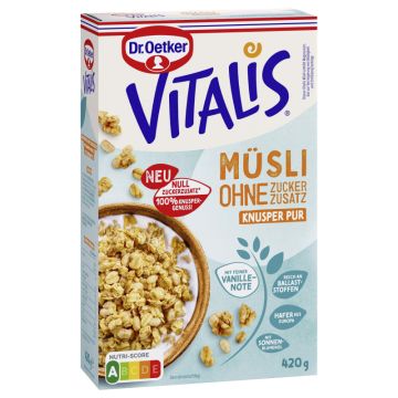 Dr. Oetker Vitalis Ohne Zuckerzusatz Knusper Pur 420g