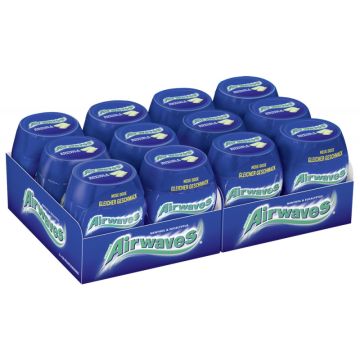 Multipack: 12x Wrigley's AIRWAVES Menthol-Eucalyptus á 70g