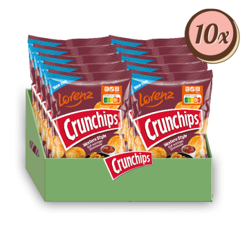 Multipack: 10x Crunchips Western Style à 150g