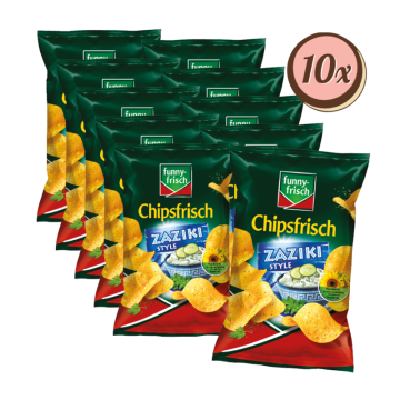 Multipack: 10x Funny Frisch Chipsfrisch Zaziki à 150g