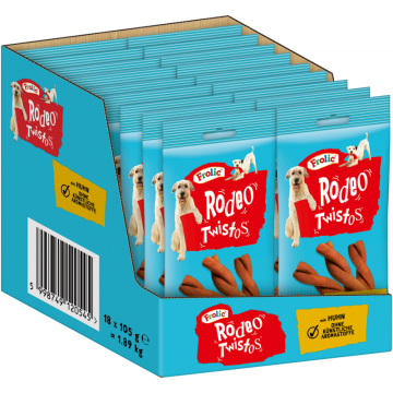 Multipack: 18x Frolic Rodeo Twistos Huhn à 105g