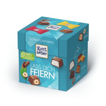 RitterSport Schokowürfel Lass Dich Feiern 176G Box