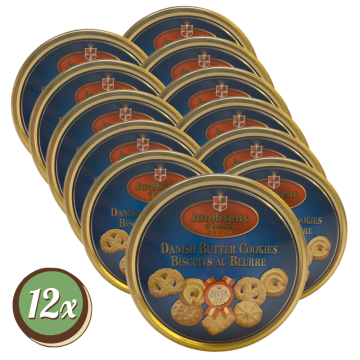 Multipack: 12x Jacobsens of Denmark Danish Butter Cookies à 500g