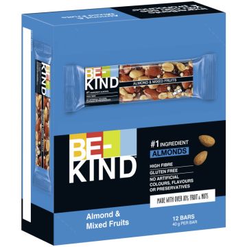 Multipack: 12x BE-KIND™ Riegel Almond & Mix Fruits á 40g