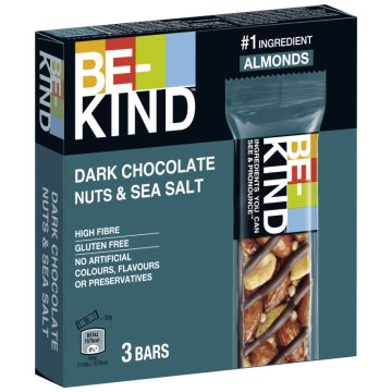 BE-KIND® Dark Chocolate Nuts & SeaSalt 3Pack 3x30g = 90g