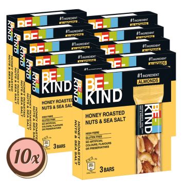 Multipack: 10x BE-KIND® Honey Roasted Nuts & SeaSalt 3Pack á 3x30g = 10x 90g