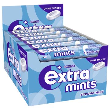 Multipack: 24x EXTRA® Mints Strong Mint 24x16 Dragees 28g