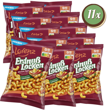 Multipack: 11x Erdnußlocken Mexican à 175g