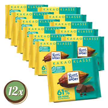 Multipack: 12x Ritter Sport Die Fein 61% à 100g