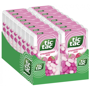 Multipack: 16x tic tac Strawberry Mix à 49g