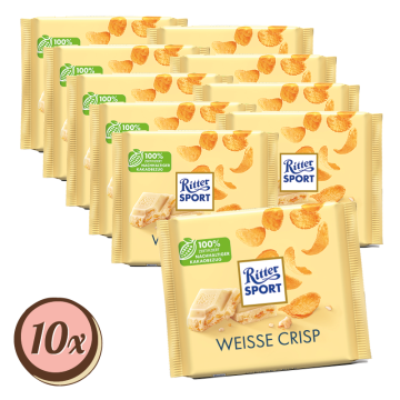 Multipack: 10x Ritter Sport Weiss Crisp à 100g