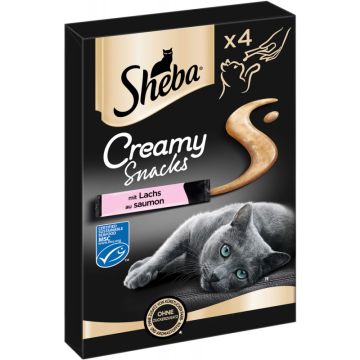 Kurzes MHD: Sheba Creamy Snacks Lachs à 48g