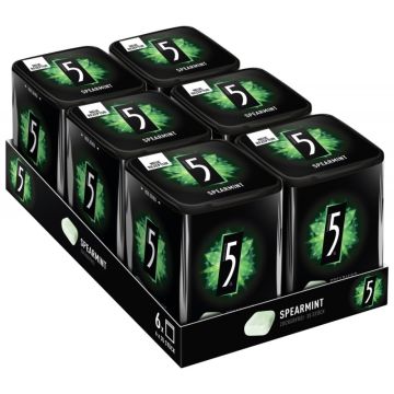 Multipack: 6x 5 Gum Spearmint à 35 Dragees