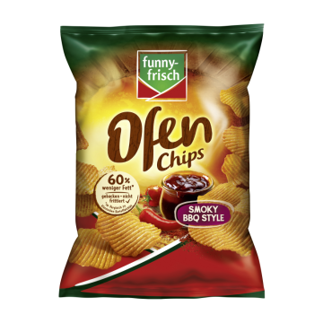 funny-frisch Ofen Chips Smoky Style BBQ 125g