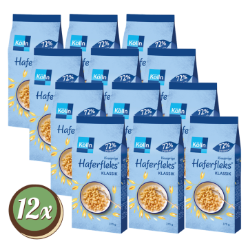 Multipack: 12x Kölln Knusprige Haferfleks® Klassik á 375g