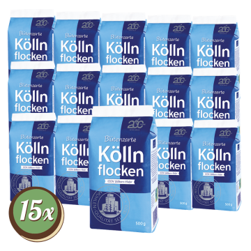 Multipack:15x Blütenzarte Köllnflocken Hafer-Vollkornflocken 500g