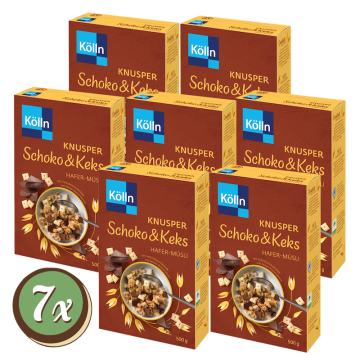 Multipack: 7x Kölln Müsli Knusper Schoko&Keks á 500g