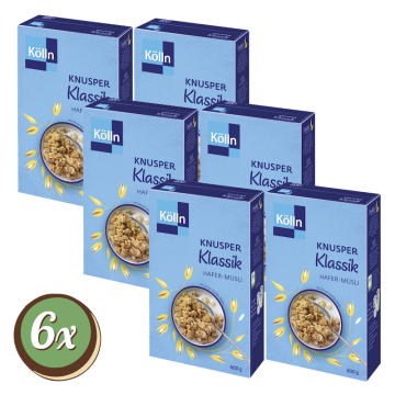 Multipack: 6x Kölln Knusper Klassik Hafer-Müsli á 600g