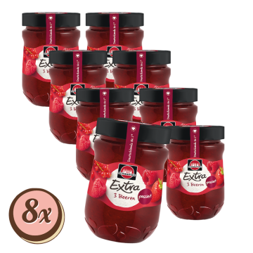 Multipack: 8x Schwartau Extra 3 Beeren à 340g