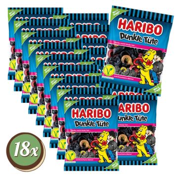 Multipack: 18x Haribo Dunkle Tüte à 175g