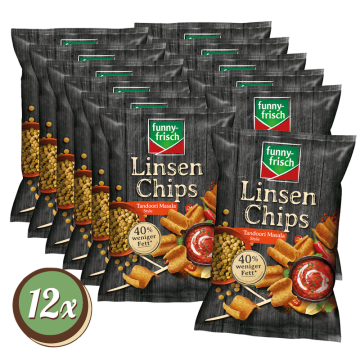 Multipack: funny-frisch 12x Linsen Chips Tandoori à 90g