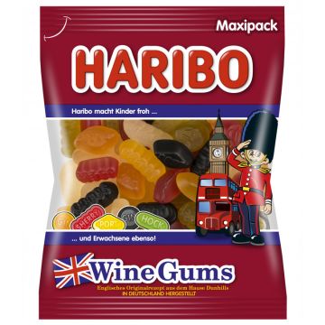 Kurzes MHD: Haribo Englisches Weingummi Wine Gums 500g