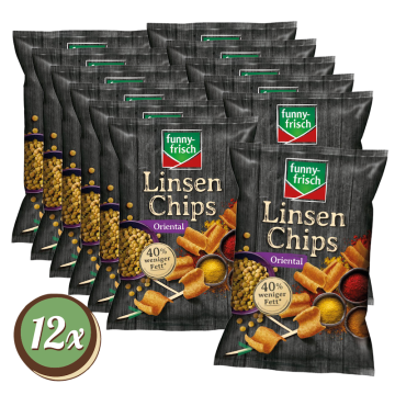 Multipack: 12x funny-frisch Linsen Chips Oriental à 90g