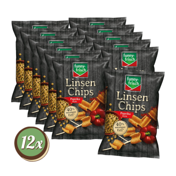 Multipack: 12x Linsen Chips Paprika à 90g