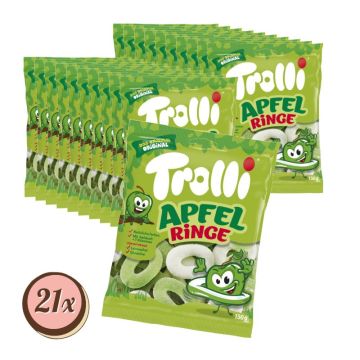 Multipack: 21x Trolli Apfelringe á 150g