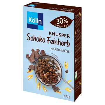 Kölln Knusper Schoko Feinherb Hafer-Müsli 30% weniger Fett 500g