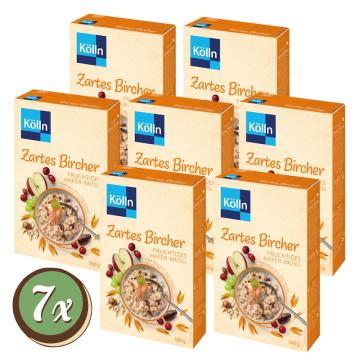 Multipack: 7x Kölln Zartes Bircher Fruchtiges Hafer-Müsli á 500g