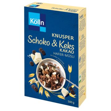 Kurzes MHD: Kölln Knusper Schoko & Keks Kakao Hafer-Müsli 500g